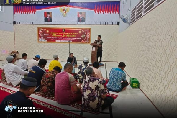 Gema Bulan Suci Ramadhan, Pegawai dan Warga Binaan Lapas Terbuka Kelas IIB Pasaman Laksanakan Shalat Tarawih dan Tadarus